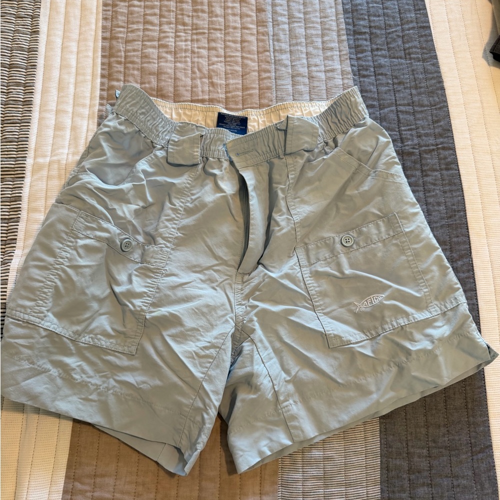 Aftco light blue Men's Cargo Swim Shorts 5”